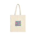 Cute But Feral Tote | Y2K slogan, hot pink bubble font, cyber glitter accents