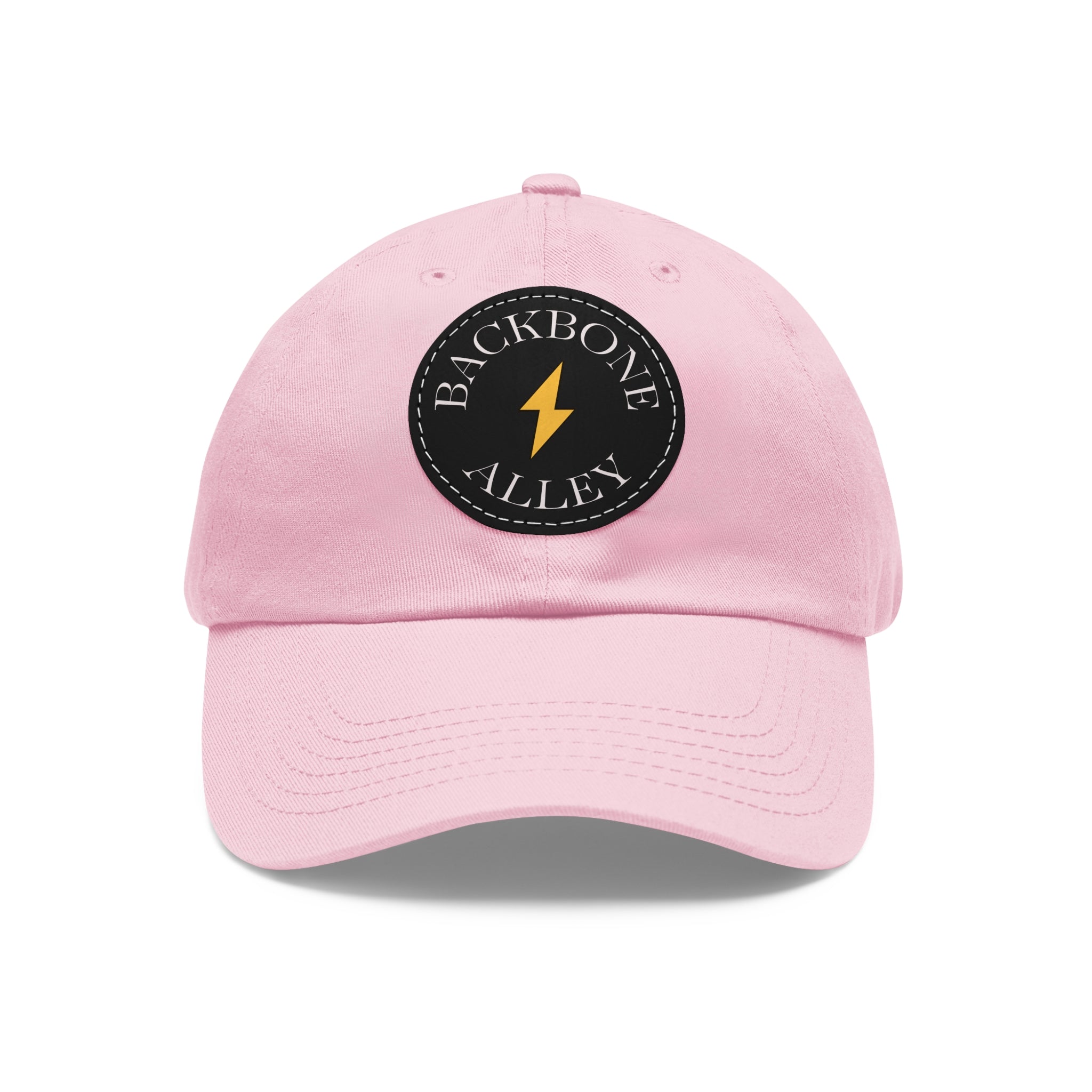 Backbone Alley Hat with Leather Patch (Round)