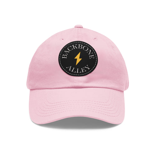 Backbone Alley Hat with Leather Patch (Round)