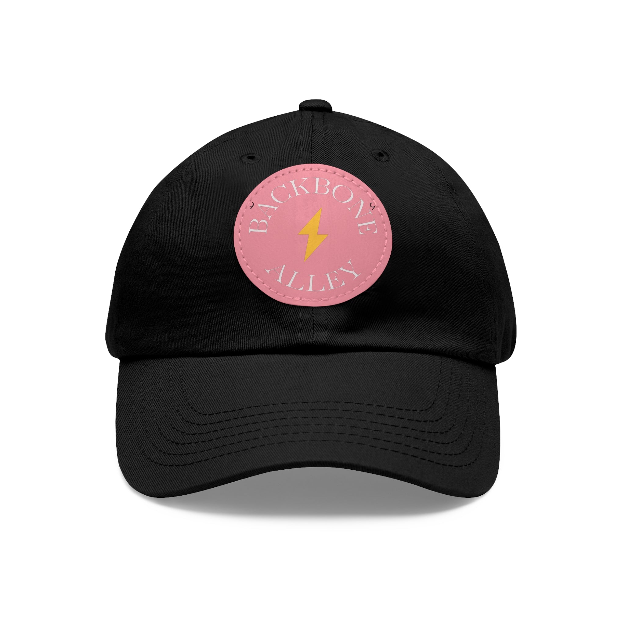Backbone Alley Hat with Leather Patch (Round)