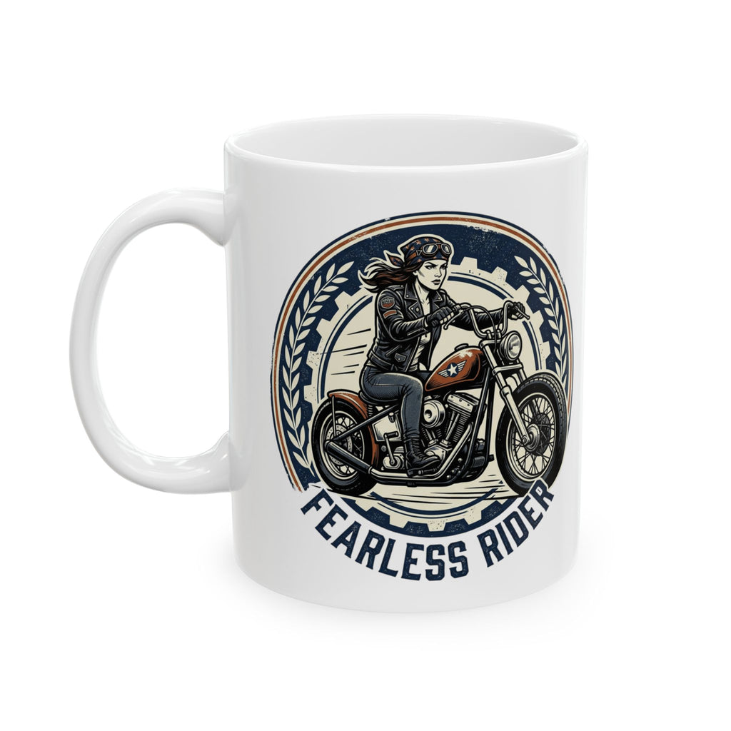 Fearless Rider Motorcycle Ceramic Mug (11oz/15oz)