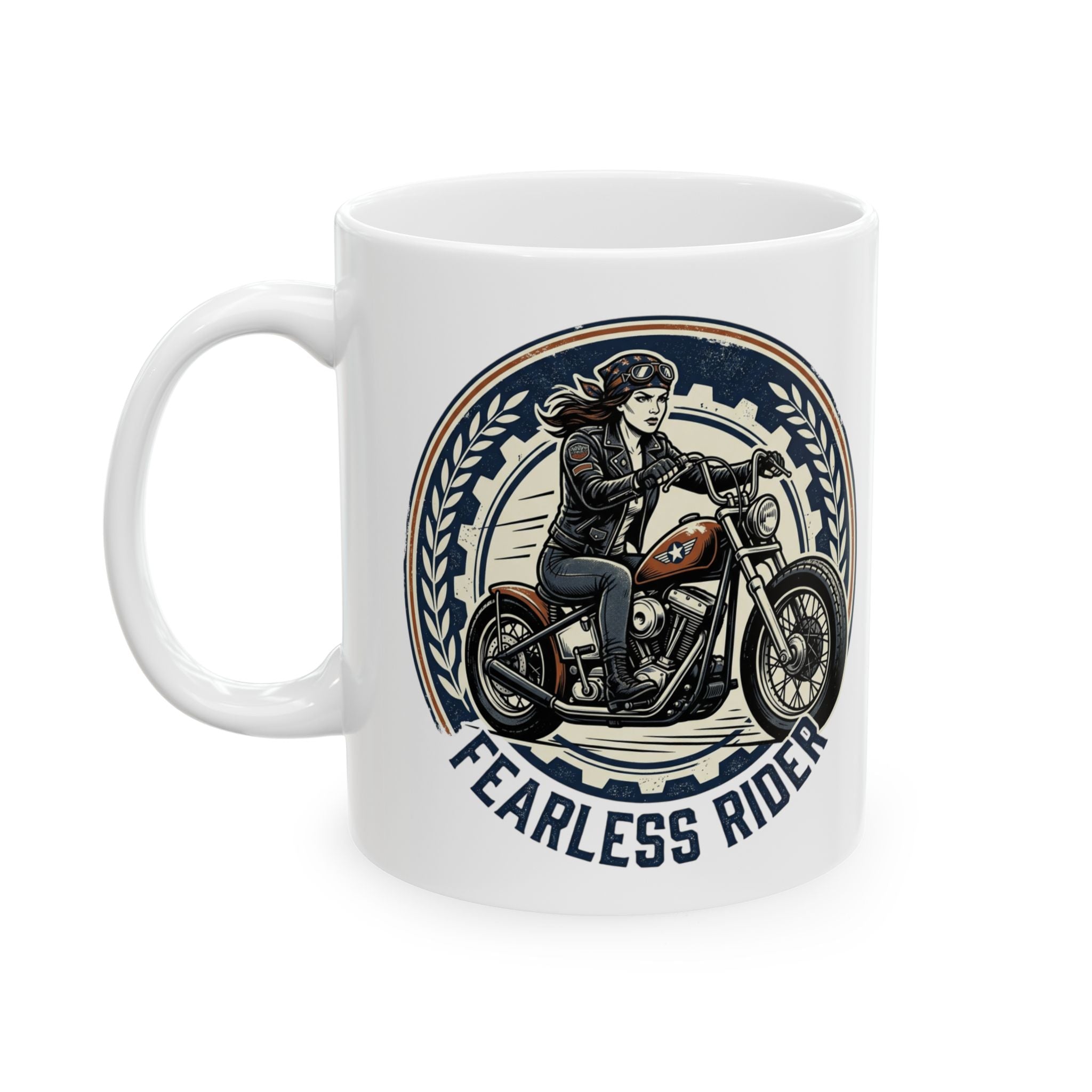 Fearless Rider Motorcycle Ceramic Mug (11oz/15oz)