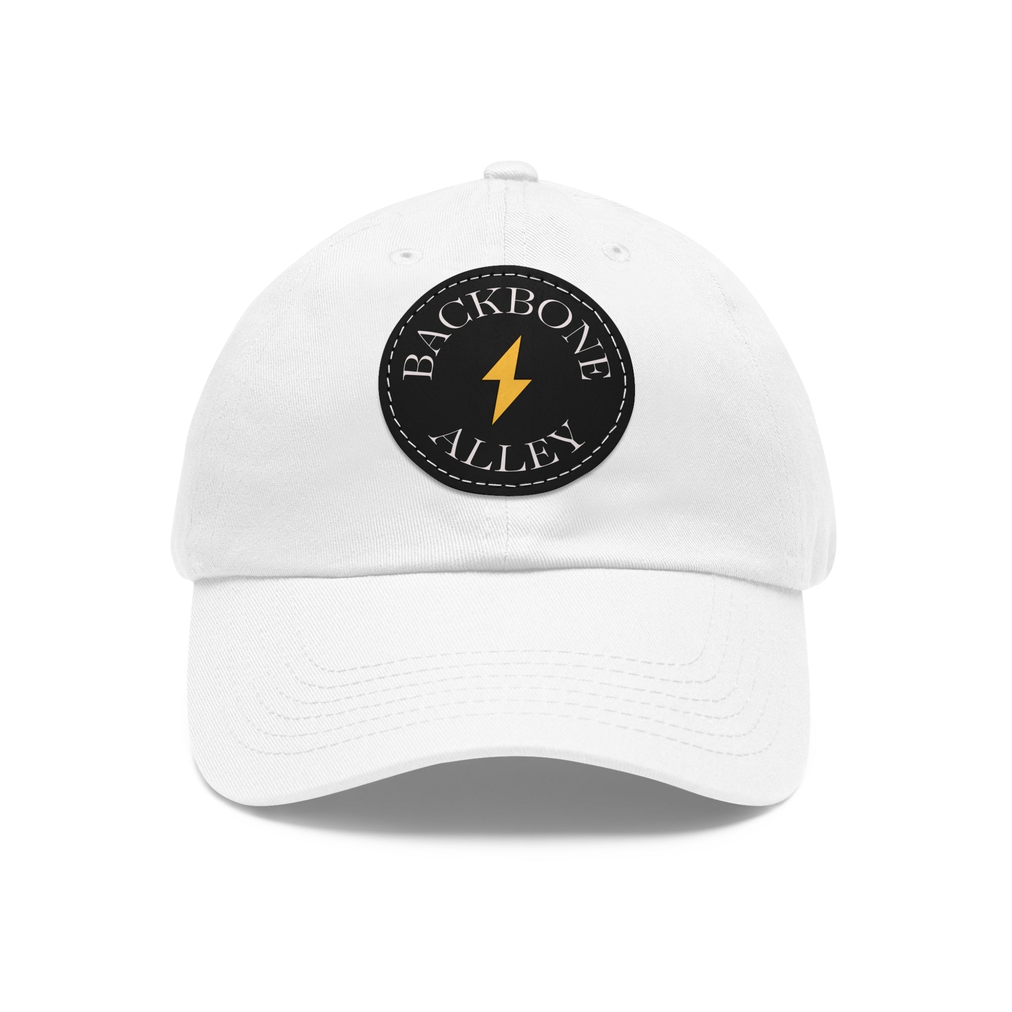 Backbone Alley Hat with Leather Patch (Round)
